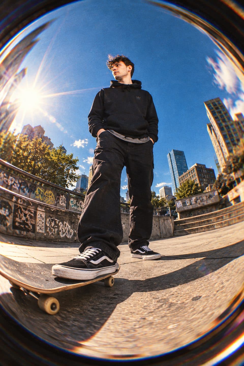 Fisheye Skate Action style example