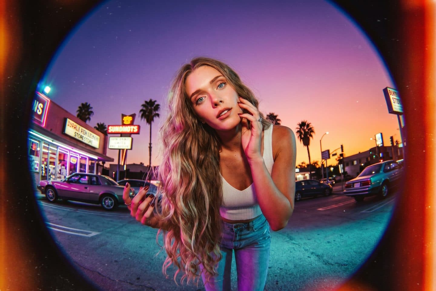 Synthwave Highway style example